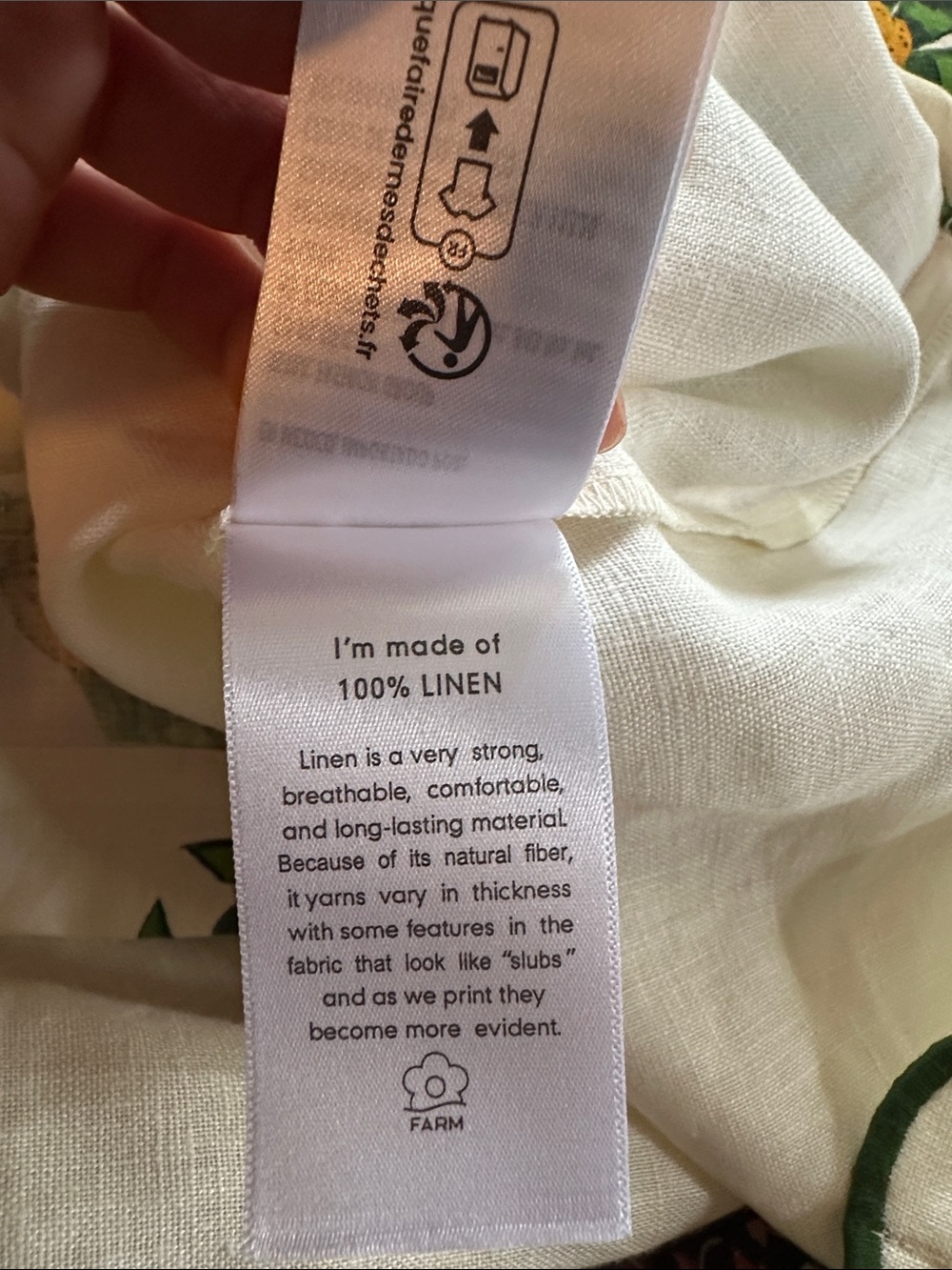 NWT Farm Rio 100% linen skirt - Picture 6 of 6
